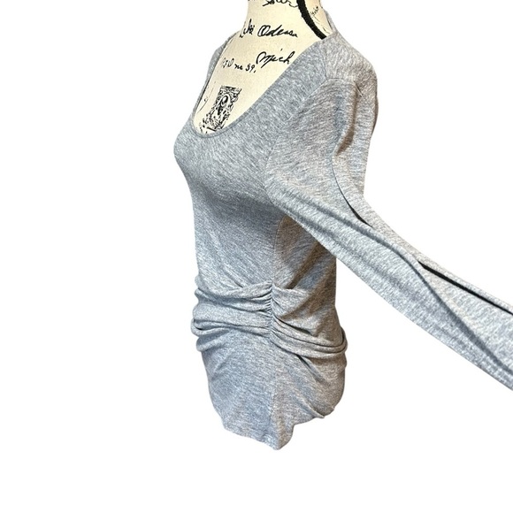 Halogen Rouched Side Crew Neck Long Sleeve Shirt Sz Small - Picture 3 of 10